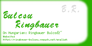 bulcsu ringbauer business card